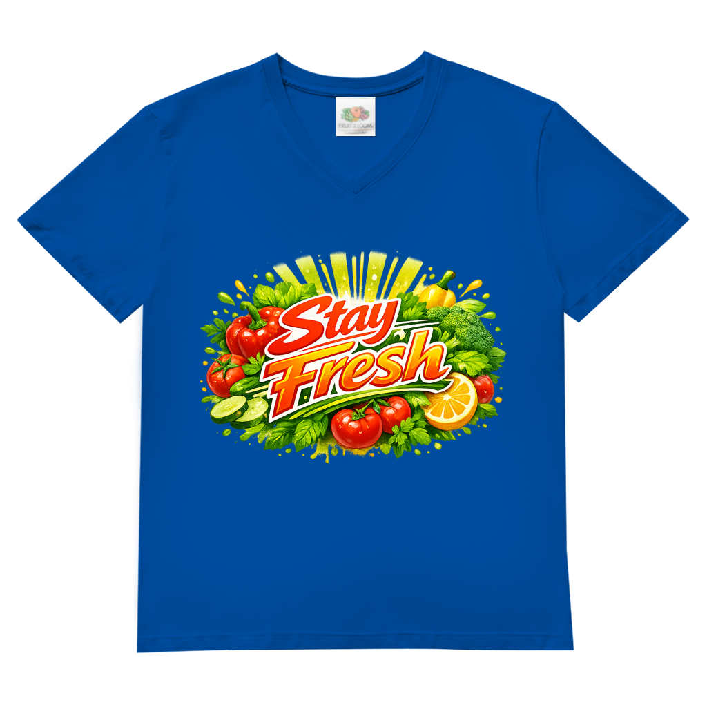 Herren Basic V-Neck T-Shirt Stay Fresh 2