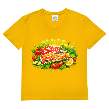Herren Basic V-Neck T-Shirt Stay Fresh 2