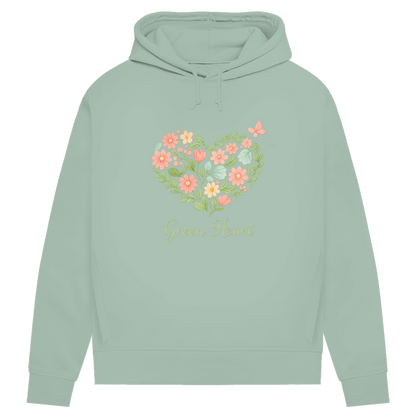 Damen Premium Bio Hoodie Green Heart