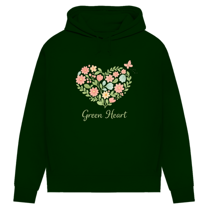 Damen Premium Bio Hoodie Green Heart