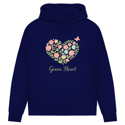 Damen Premium Bio Hoodie Green Heart