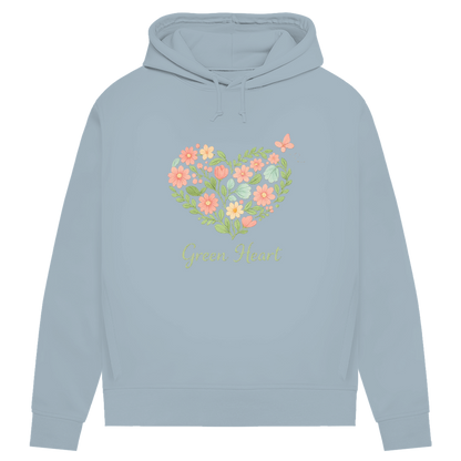Damen Premium Bio Hoodie Green Heart