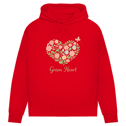 Damen Premium Bio Hoodie Green Heart