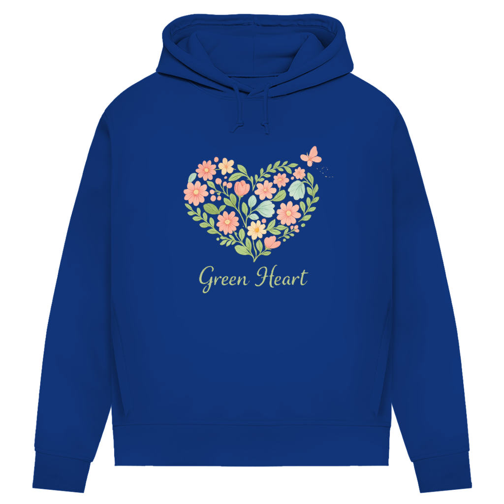 Damen Premium Bio Hoodie Green Heart
