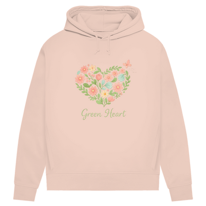 Damen Premium Bio Hoodie Green Heart