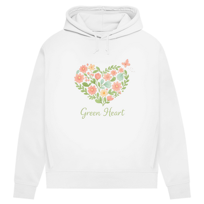 Damen Premium Bio Hoodie Green Heart