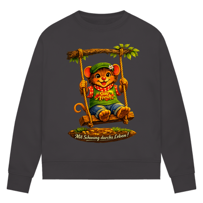 Damen Premium Bio Sweatshirt Willi mit Schwung durchs Leben