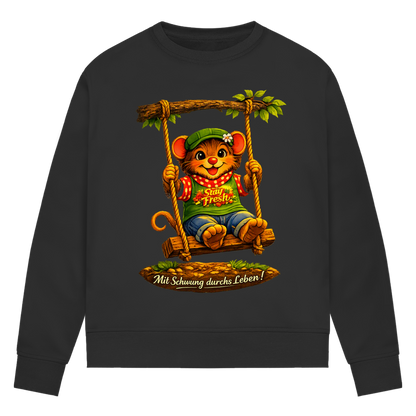 Damen Premium Bio Sweatshirt Willi mit Schwung durchs Leben