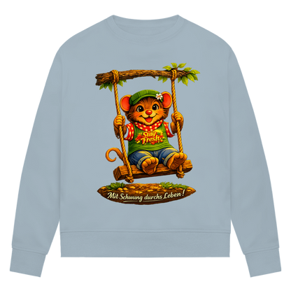 Damen Premium Bio Sweatshirt Willi mit Schwung durchs Leben