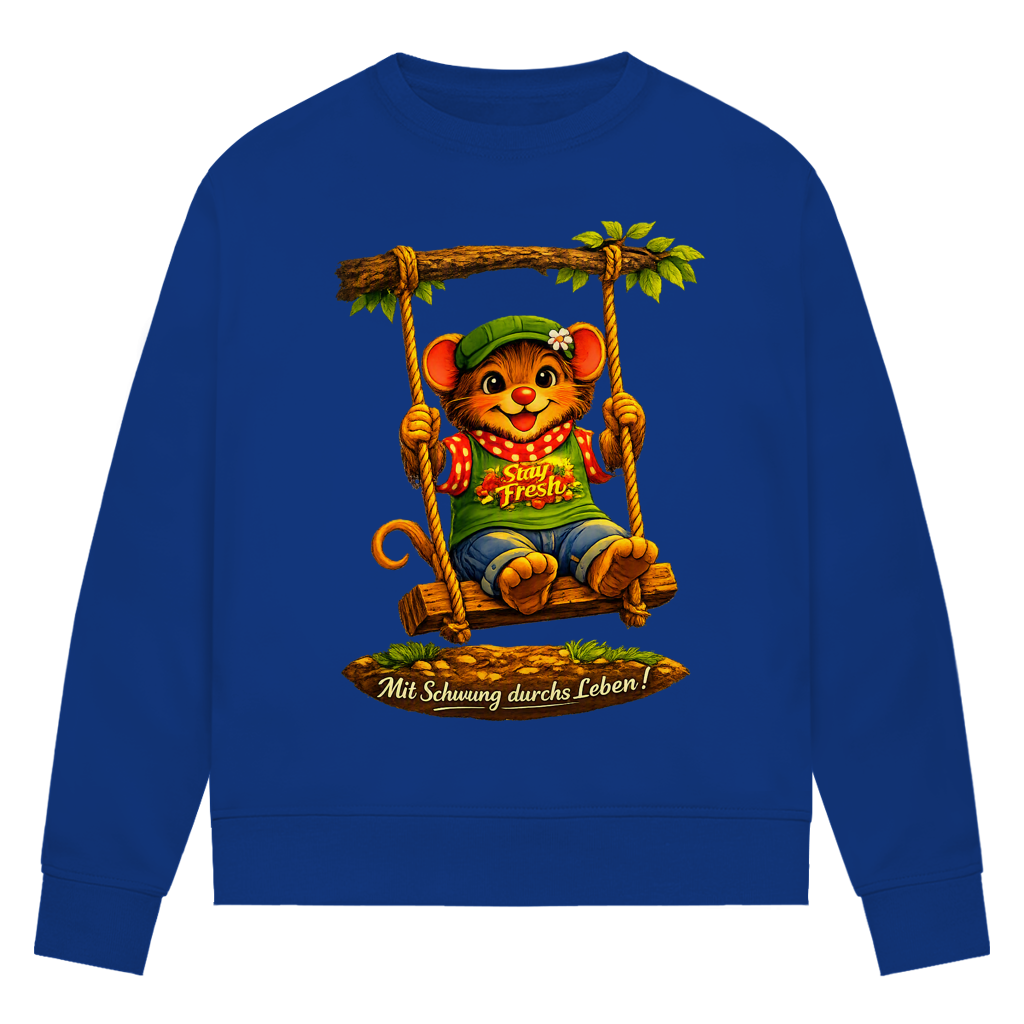 Damen Premium Bio Sweatshirt Willi mit Schwung durchs Leben