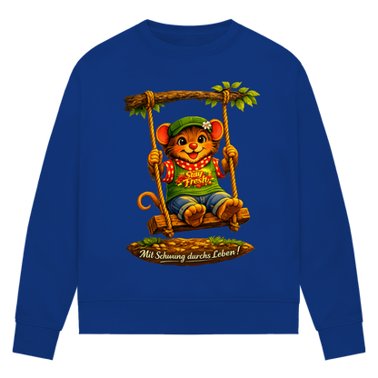 Damen Premium Bio Sweatshirt Willi mit Schwung durchs Leben