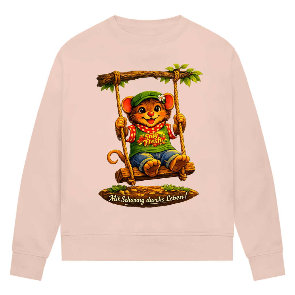 Damen Premium Bio Sweatshirt Willi mit Schwung durchs Leben
