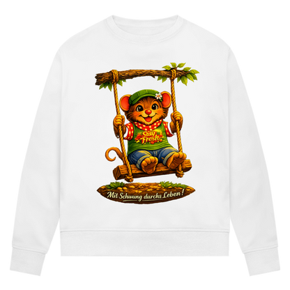 Damen Premium Bio Sweatshirt Willi mit Schwung durchs Leben