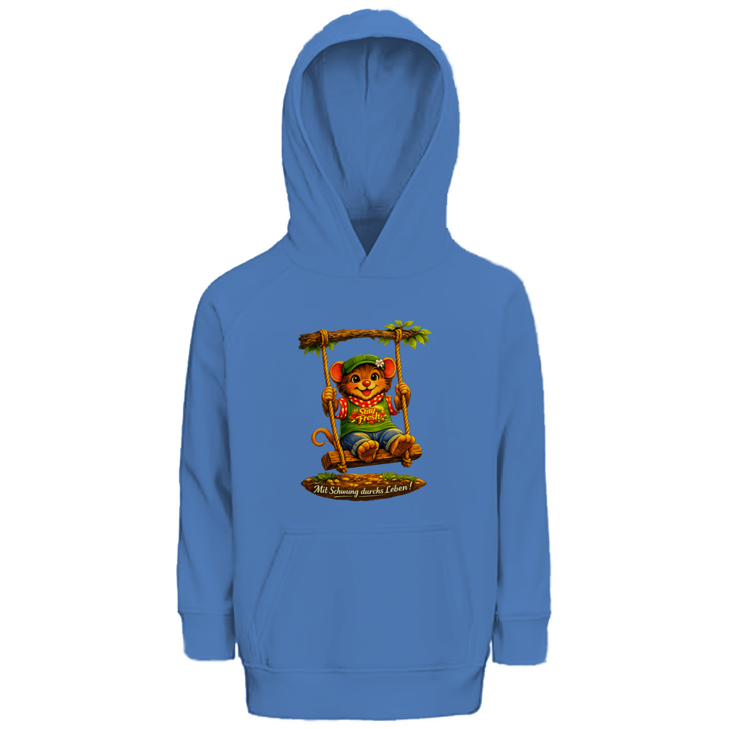 Kinder Premium Bio Hoodie Willi mit Schwung durchs Leben