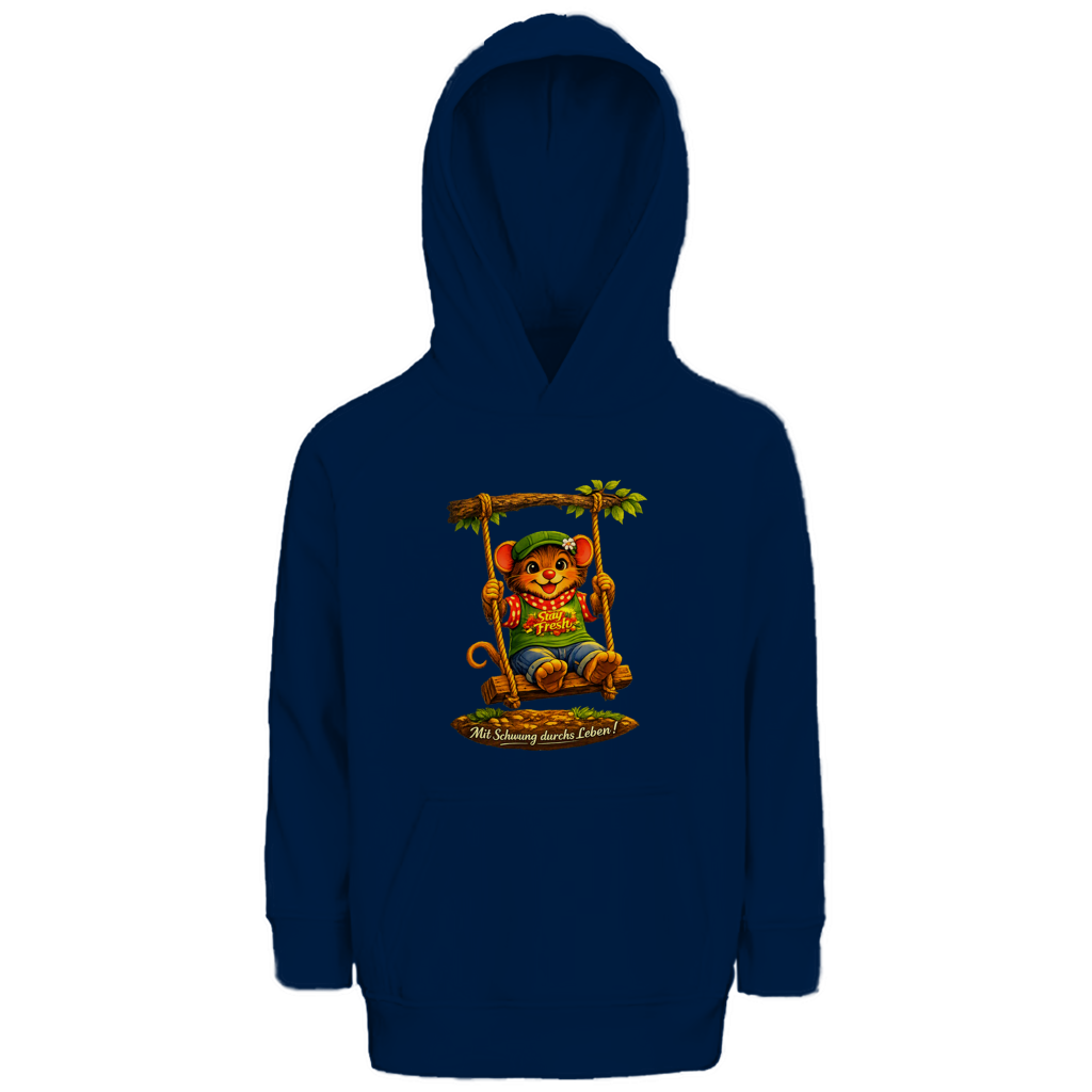 Kinder Premium Bio Hoodie Willi mit Schwung durchs Leben