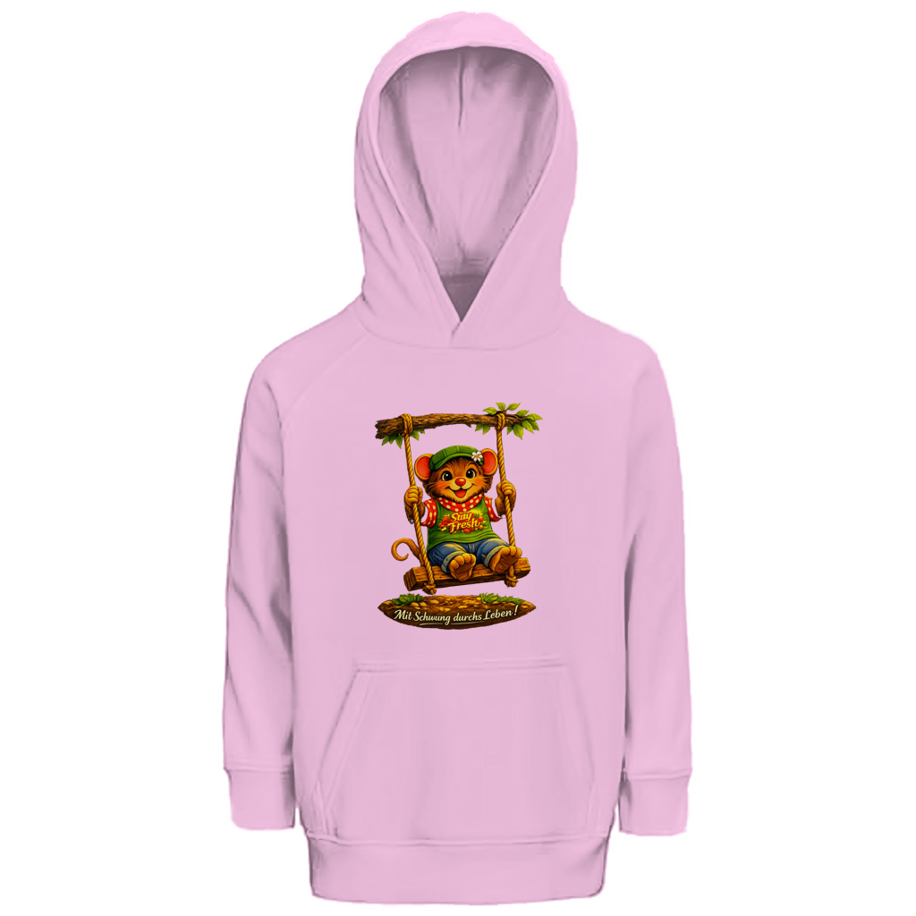 Kinder Premium Bio Hoodie Willi mit Schwung durchs Leben