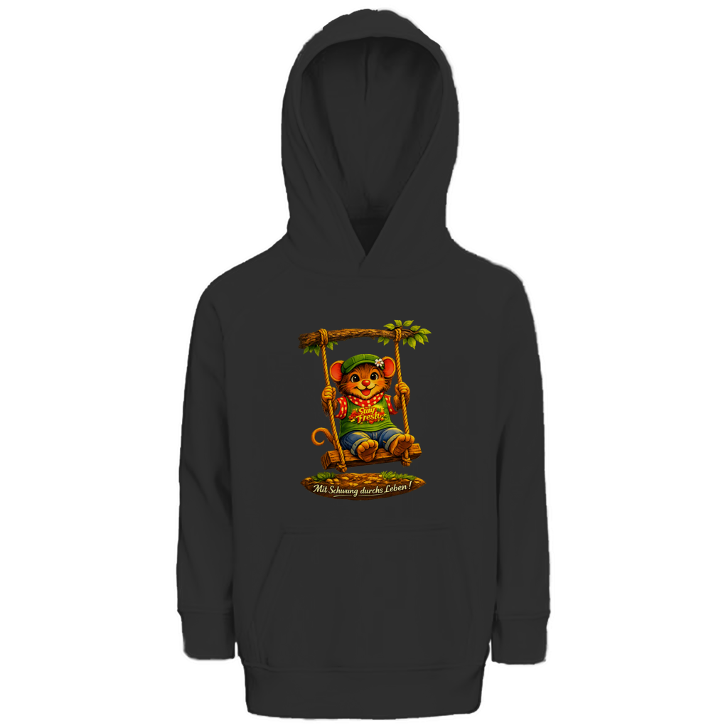 Kinder Premium Bio Hoodie Willi mit Schwung durchs Leben