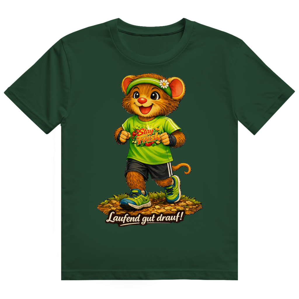 Herren Heavy Cotton T-Shirt Willi - Laufend gut drauf!