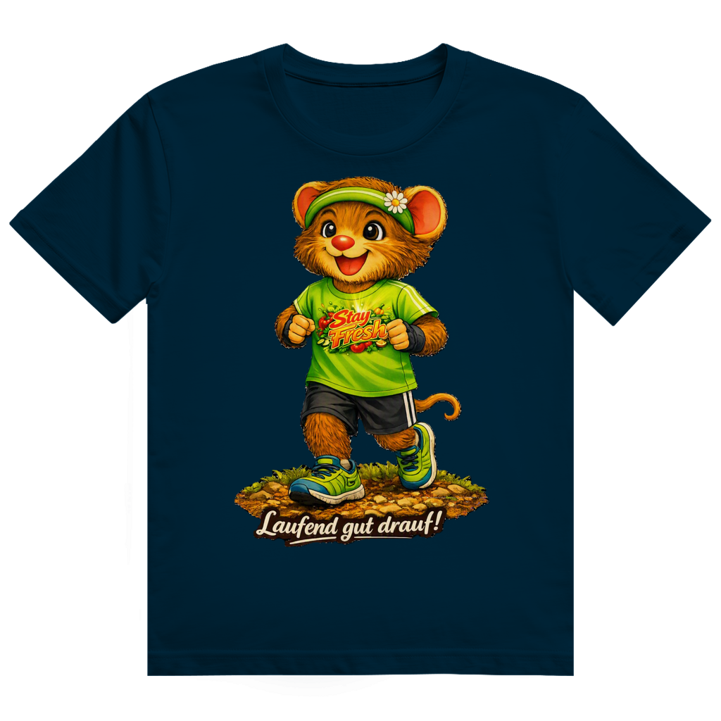 Herren Heavy Cotton T-Shirt Willi - Laufend gut drauf!