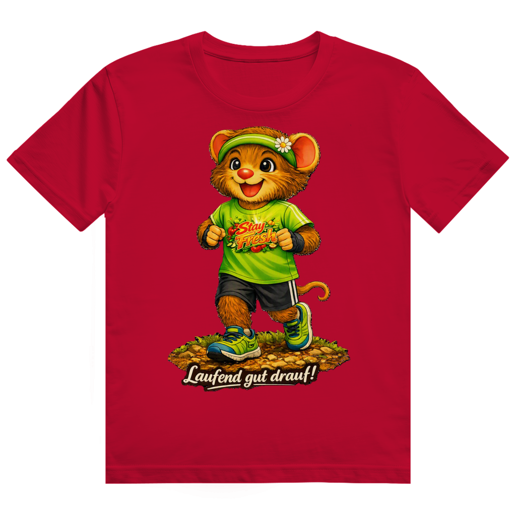 Herren Heavy Cotton T-Shirt Willi - Laufend gut drauf!