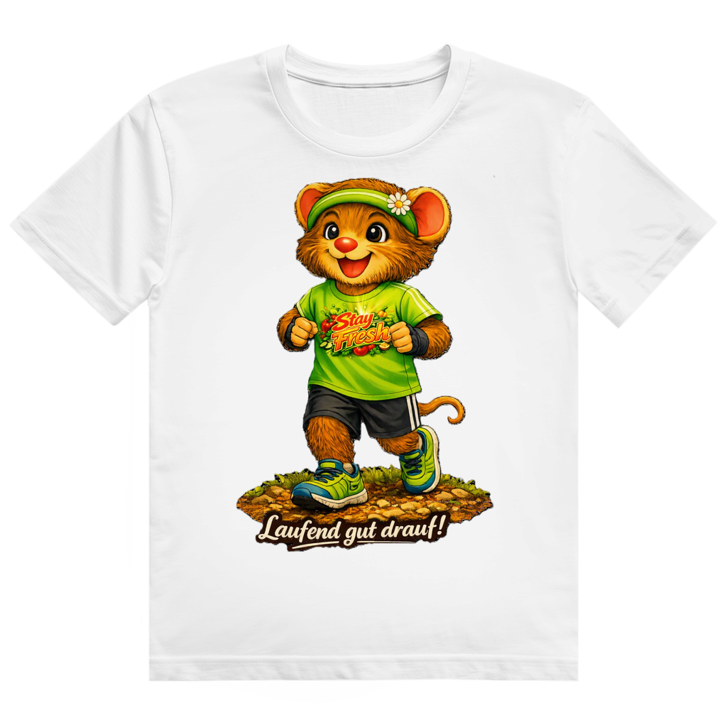 Herren Heavy Cotton T-Shirt Willi - Laufend gut drauf!