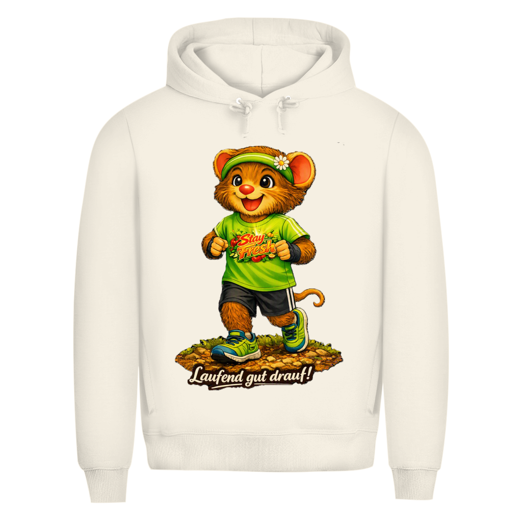 Herren Premium Bio Hoodie Willi - Laufend gut drauf!