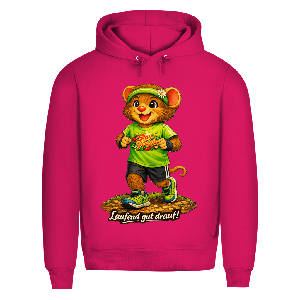 Herren Premium Bio Hoodie Willi - Laufend gut drauf!