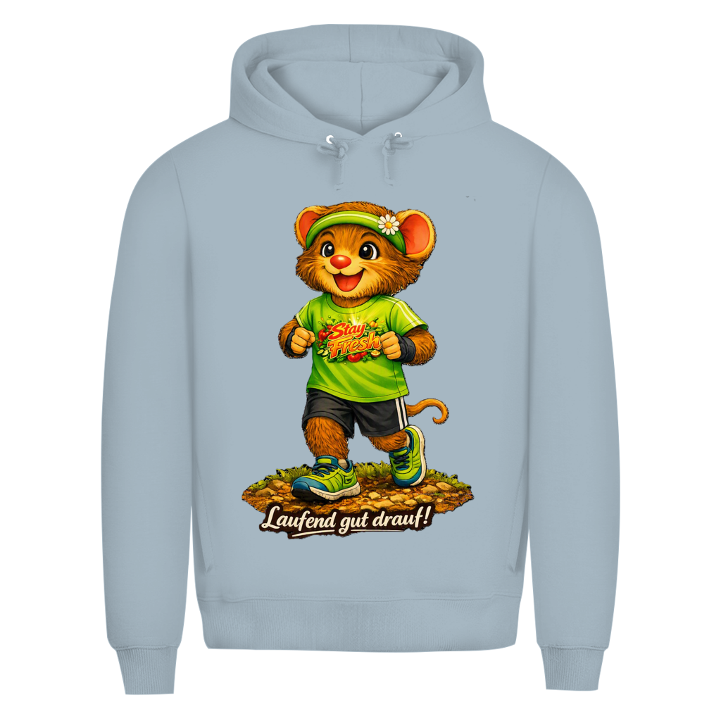 Herren Premium Bio Hoodie Willi - Laufend gut drauf!