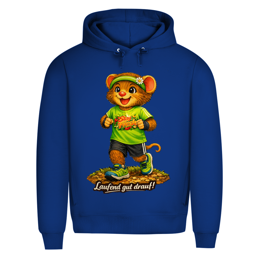 Herren Premium Bio Hoodie Willi - Laufend gut drauf!