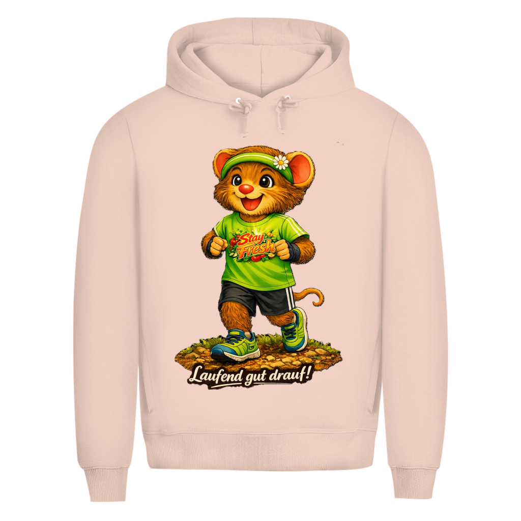 Herren Premium Bio Hoodie Willi - Laufend gut drauf!