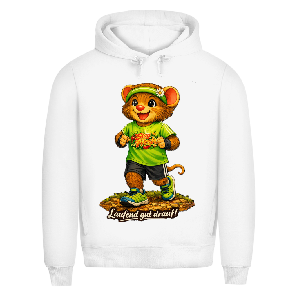 Herren Premium Bio Hoodie Willi - Laufend gut drauf!