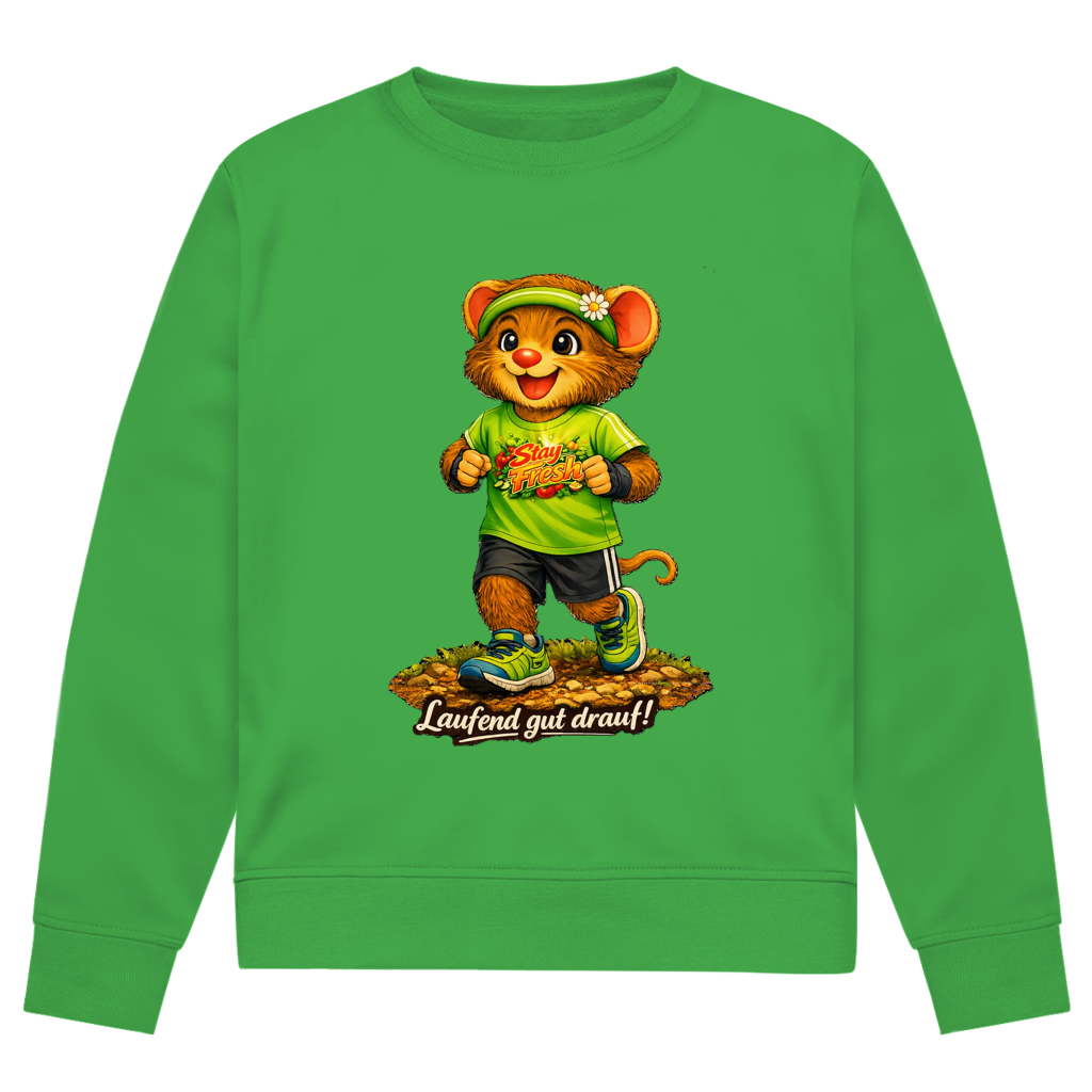 Herren Premium Bio Sweatshirt Willi - Laufend gut drauf!