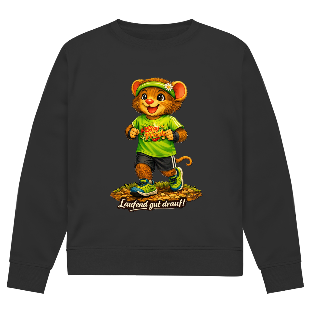 Herren Premium Bio Sweatshirt Willi - Laufend gut drauf!