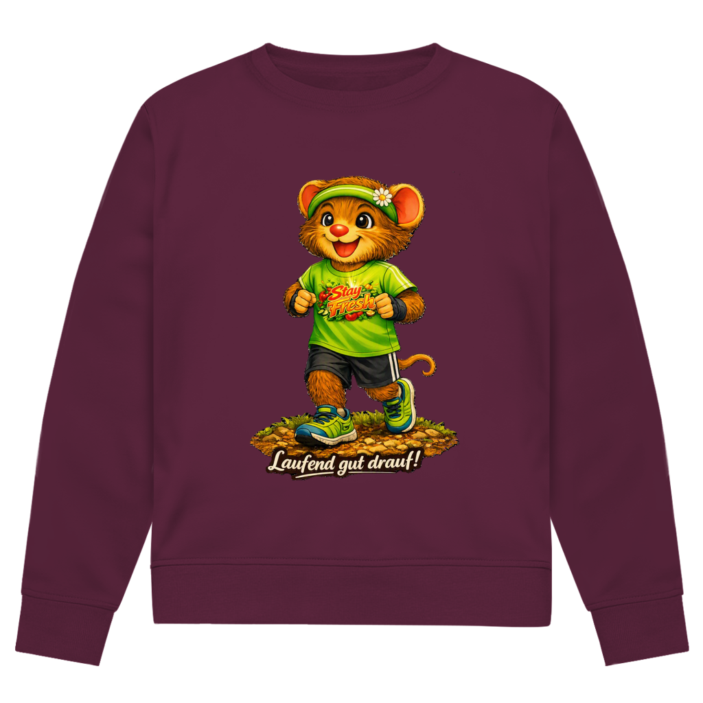 Herren Premium Bio Sweatshirt Willi - Laufend gut drauf!