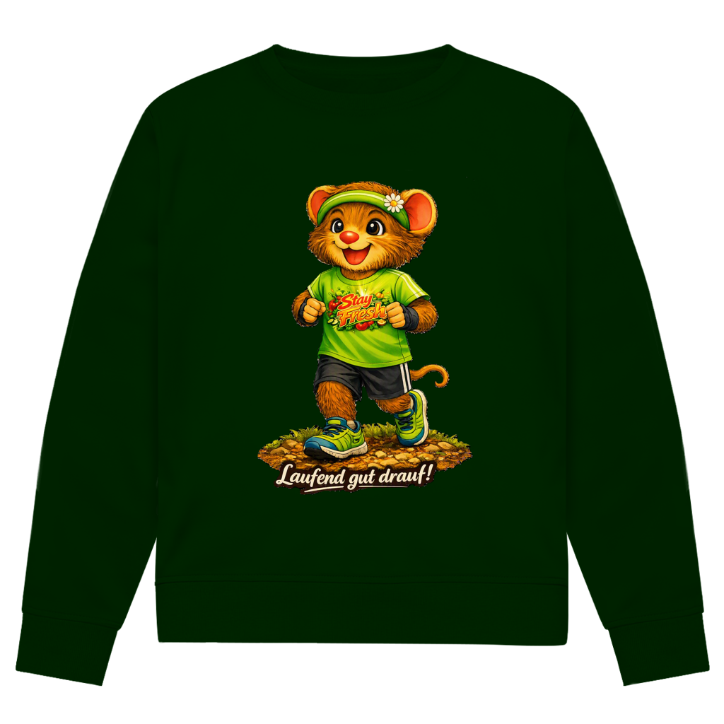 Herren Premium Bio Sweatshirt Willi - Laufend gut drauf!