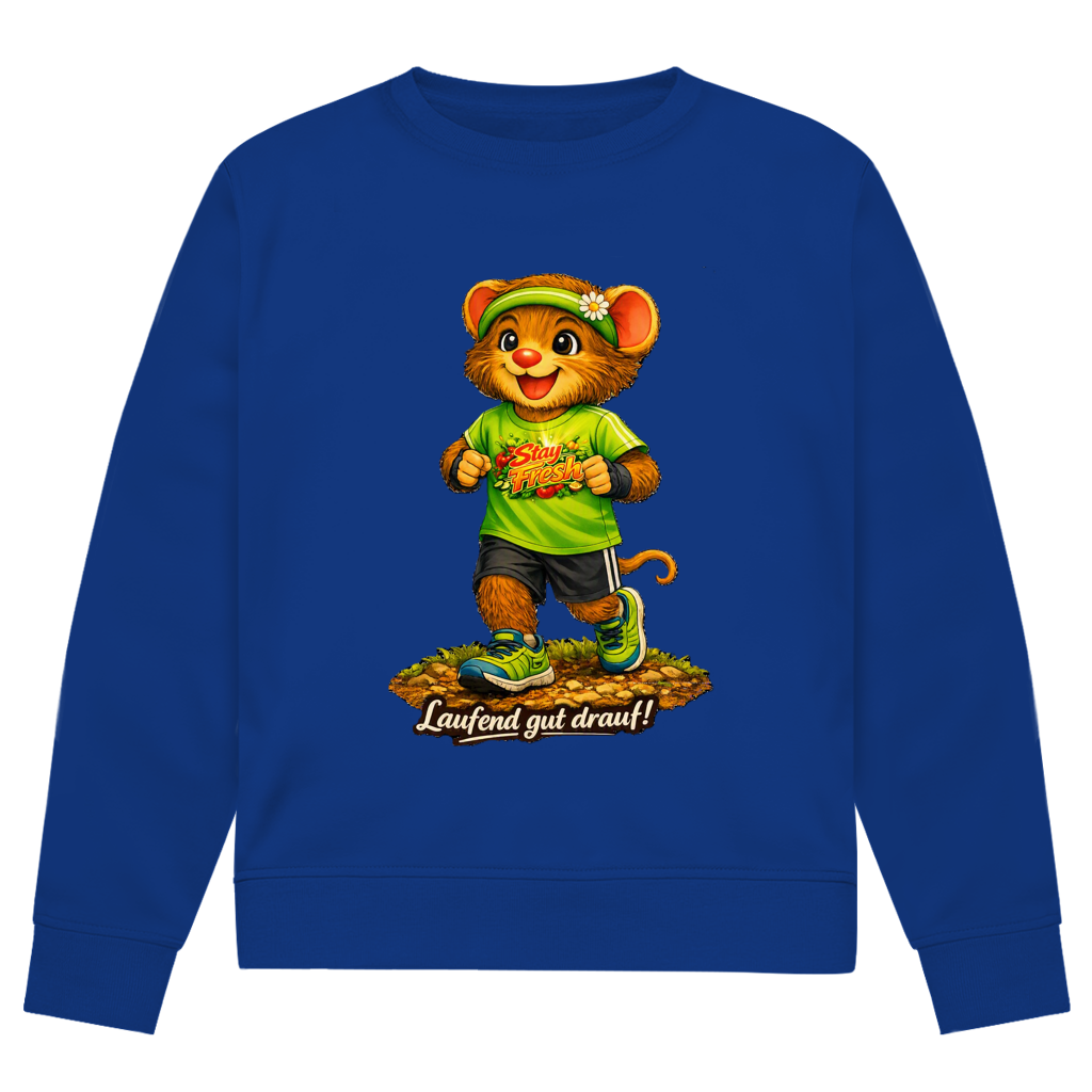 Herren Premium Bio Sweatshirt Willi - Laufend gut drauf!