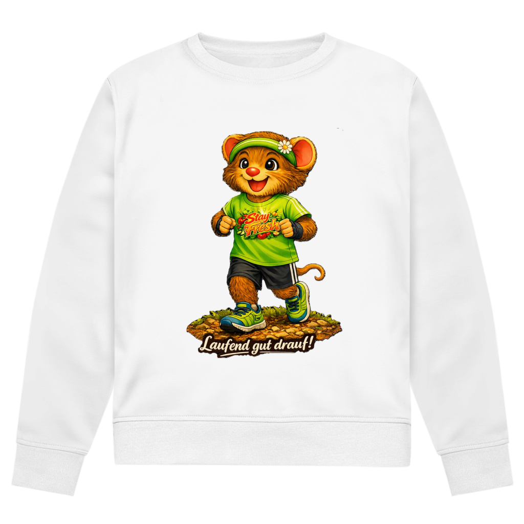 Herren Premium Bio Sweatshirt Willi - Laufend gut drauf!