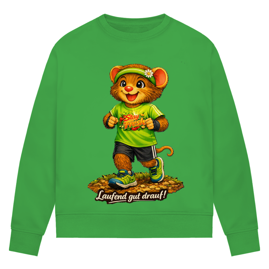 Damen Premium Bio Sweatshirt Willi - Laufend gut drauf!