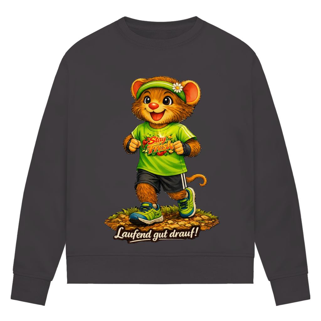 Damen Premium Bio Sweatshirt Willi - Laufend gut drauf!