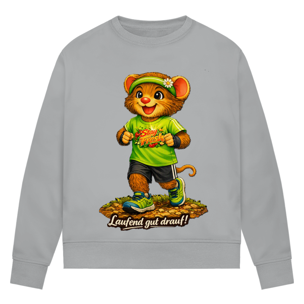 Damen Premium Bio Sweatshirt Willi - Laufend gut drauf!