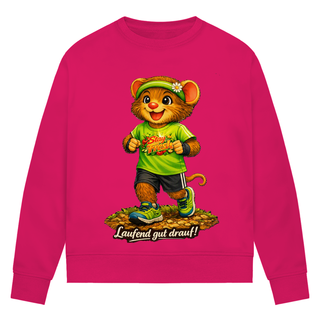 Damen Premium Bio Sweatshirt Willi - Laufend gut drauf!