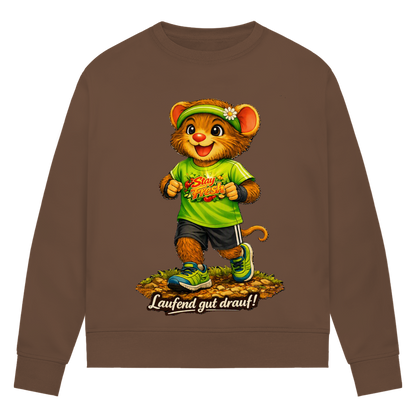 Damen Premium Bio Sweatshirt Willi - Laufend gut drauf!