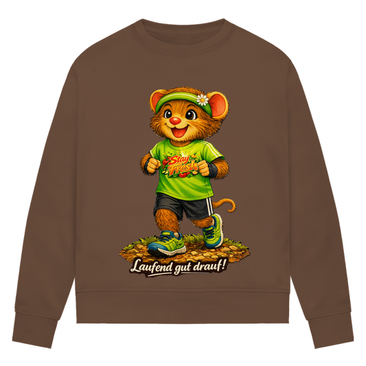 Damen Premium Bio Sweatshirt Willi - Laufend gut drauf!