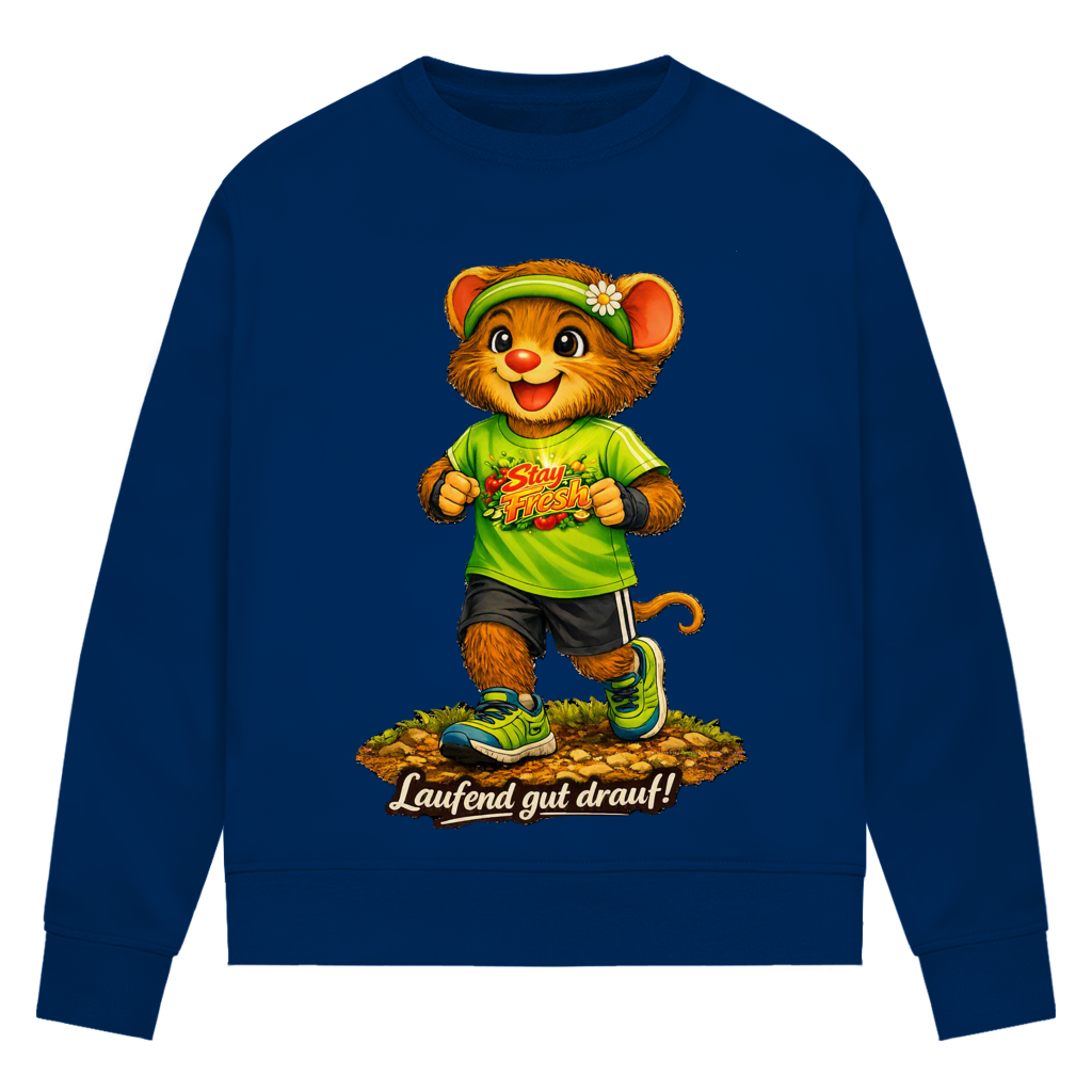 Damen Premium Bio Sweatshirt Willi - Laufend gut drauf!