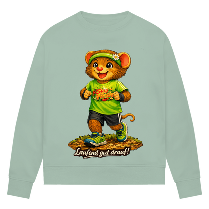 Damen Premium Bio Sweatshirt Willi - Laufend gut drauf!