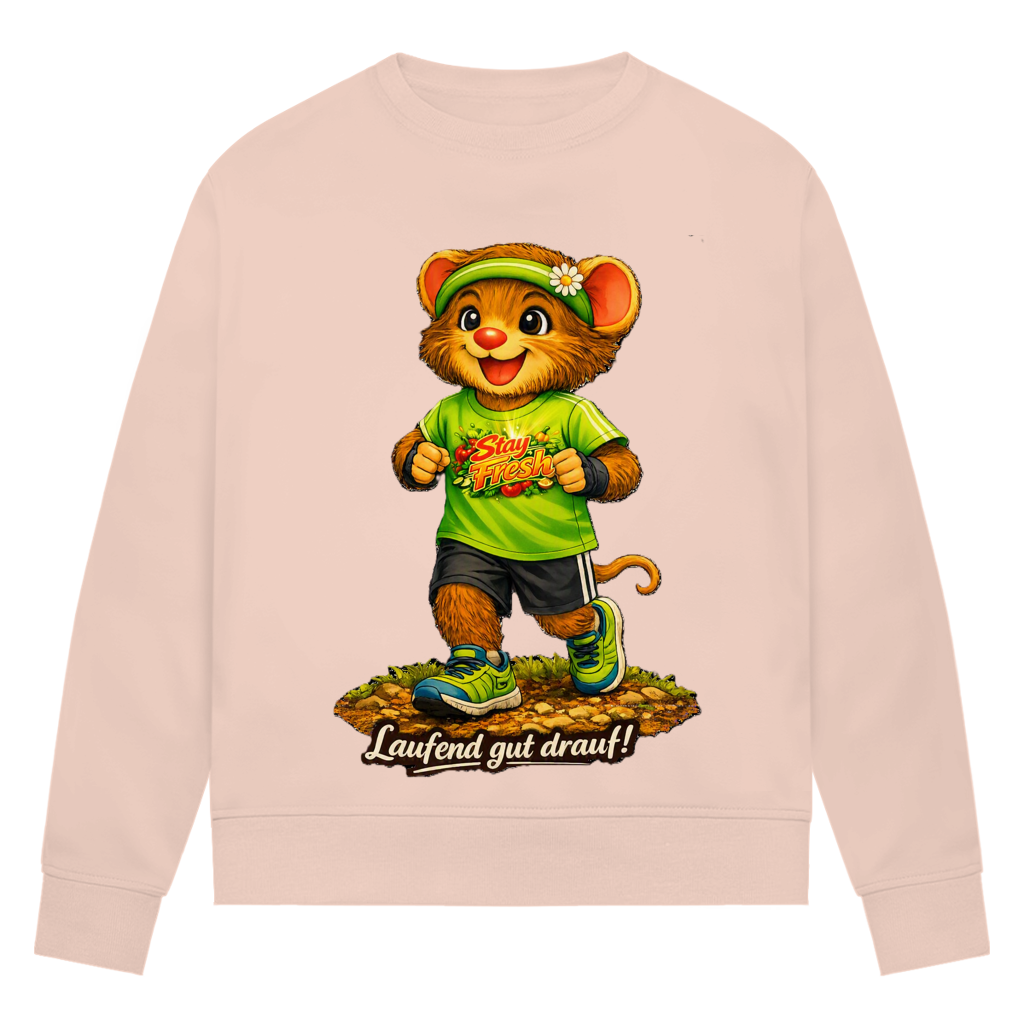 Damen Premium Bio Sweatshirt Willi - Laufend gut drauf!