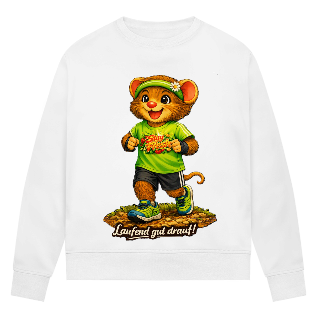 Damen Premium Bio Sweatshirt Willi - Laufend gut drauf!