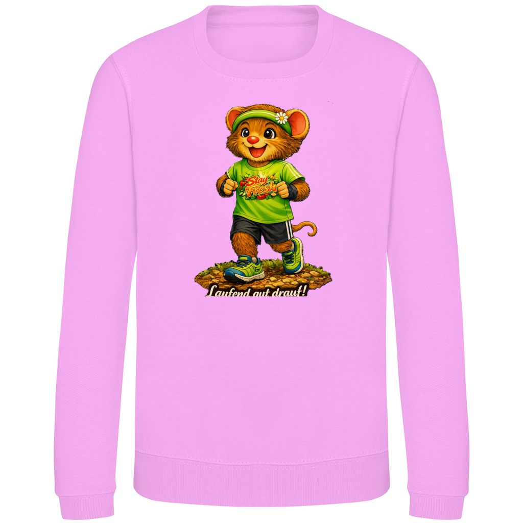 Kinder Sweatshirt Willi - Laufend gut drauf!