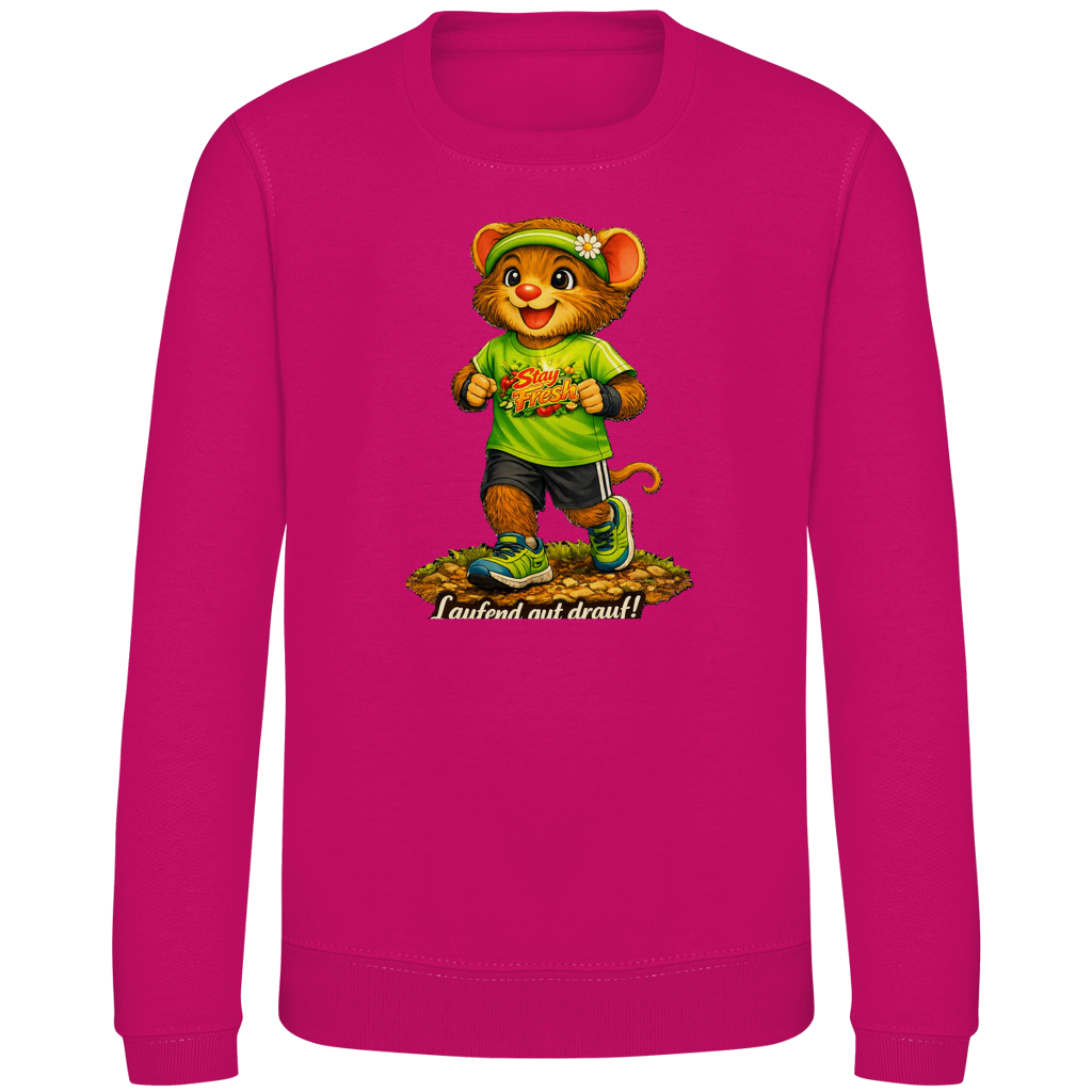 Kinder Sweatshirt Willi - Laufend gut drauf!