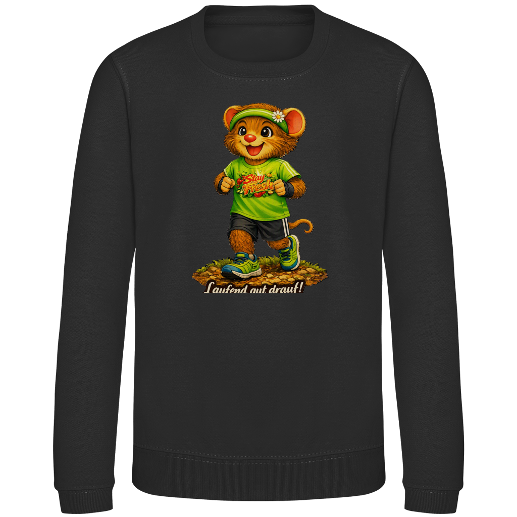 Kinder Sweatshirt Willi - Laufend gut drauf!